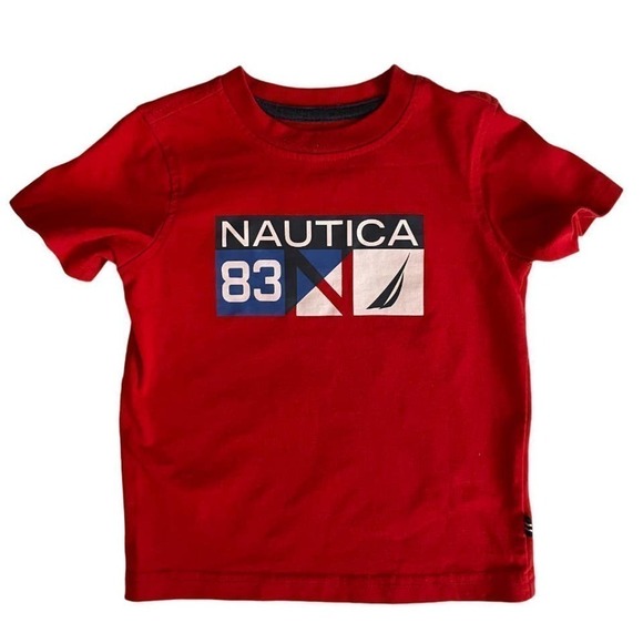 ❤️ Nautica Toddler Red T-shirt Size 24 Months - Picture 1 of 4